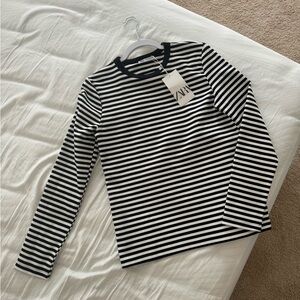 Zara Black and White Striped Tee